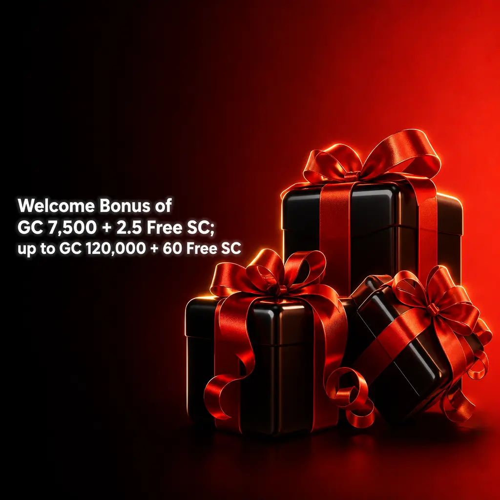 Welcome Bonus of GC 7,500 + 2.5 Free SC; up to GC 120,000 + 60 Free SC